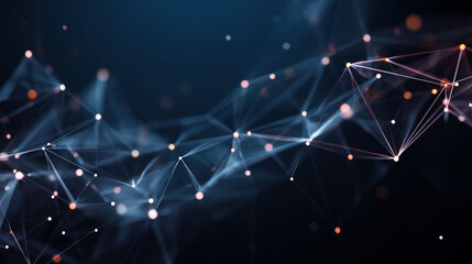 Abstract 3d sphere with interconnected lines and nodes, symbolizing a big data futuristic digital network .Digital Artificial Intelligence background with particles. 3D wireframe geometric sphere
