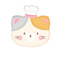 Little cat wearing a chef hat