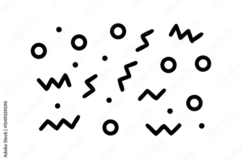 Poster abstract shapes pattern isolated on white background