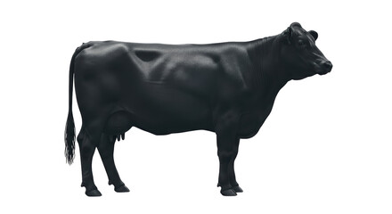 Isolated Black Cow