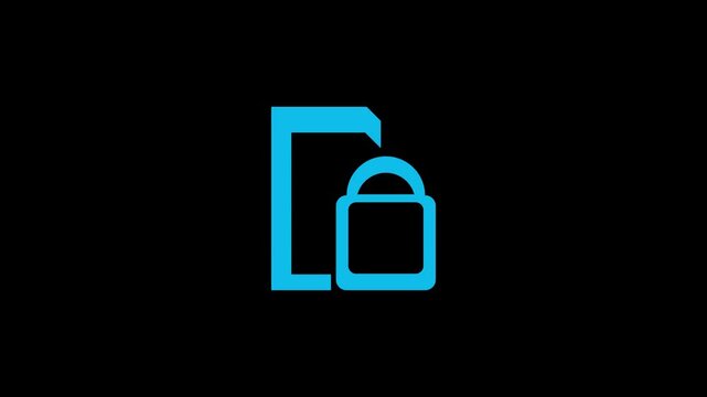 Neon sim lock icon animation.