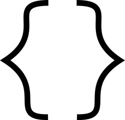 Bracket Icon - Black symbol of programming and coding