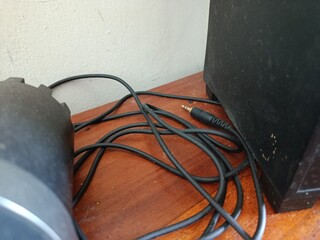 close up of an audio computer jack