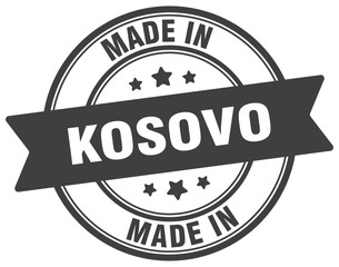 Fototapeta premium Made in Kosovo round sign. Made in Kosovo stamp.