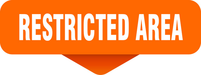 restricted area sticker. restricted area sign on transparent background