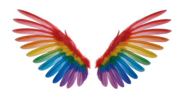 Vibrant LGBTQ Pride Flag Wings A Symbol of Freedom and Inclusivity