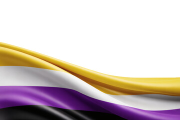 Celebrating LGBTQ+ Pride A Stunning Image of the Genderqueer Pride Flag Flowing Gracefully