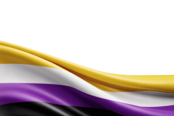 Celebrating LGBTQ+ Pride A Stunning Image of the Genderqueer Pride Flag Flowing Gracefully