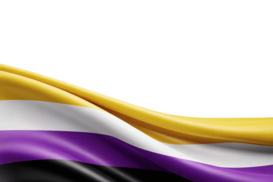 Celebrating LGBTQ+ Pride A Stunning Image of the Genderqueer Pride Flag Flowing Gracefully