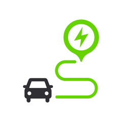 Pin. Location icon. Point sign. Pointer. Marker icon. Map pointer. Gps navigation. Road map. Position indicator. Car sign. Route travel. Navigation button. Map icon. Gas station. Charging station.