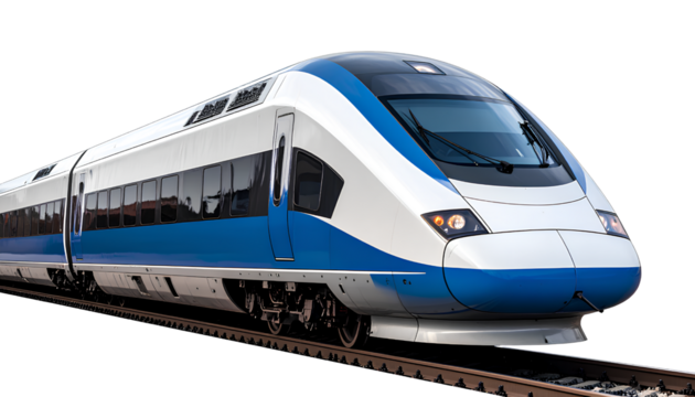 Modern Passenger Train  Transparent Background PNG