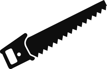 Hand Saw Sharp Teeth Black And White  