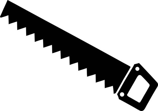 Hand Saw Sharp Teeth Black And White  