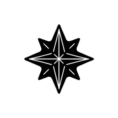 Obraz premium creative details North Star Icon Vector Illustration