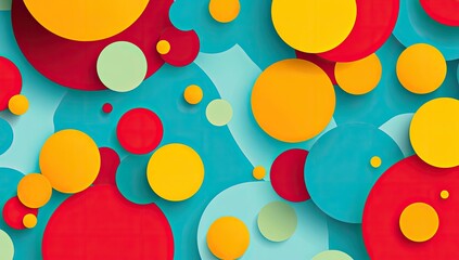 Abstract circles in vibrant colors