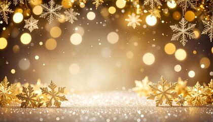Festive celebration snowflakes and bokeh lights winter wonderland background image magical atmosphere dreamy viewpoint holiday spirit