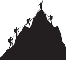 
Hiking Mountain Silhouette Bundle