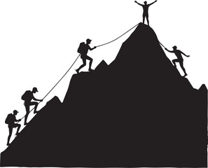 
Hiking Mountain Silhouette Bundle