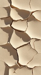 Cracked Dry Surface Highlighting Uneven Texture and Natural Patterns