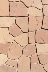 Textured Pattern of Light Tan Stone Wall Surface for Background Use