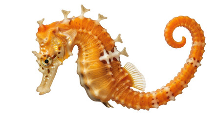 Isolated Orange Seahorse