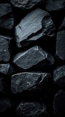 Dark Textured Stones Arrangement for Background or Design Use