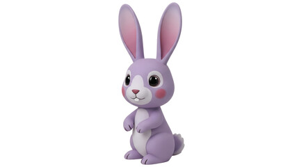 Isolated Purple Bunny