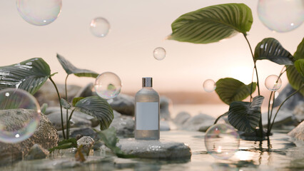 Cosmetic Bottle Mockup