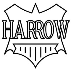 Harrow line art vector