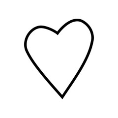 Heart hand drawn icon vector. love illustration sign. romance symbol. Romantic web icon.