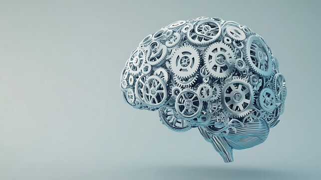 Mechanical Brain: Gears and Cogs Representing Cognitive Processes