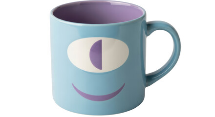 Isolated Cartoon Mug with Monster Face