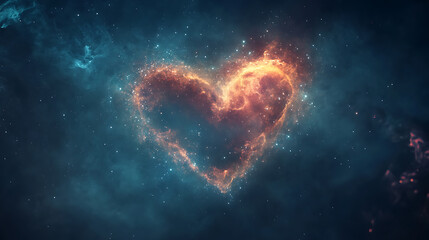 Heart-Shaped Nebula in the Cosmos