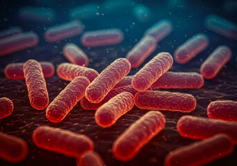 3D Visualization of Legionella pneumophila: Unveiling the complex architecture of this pathogenic bacterium responsible for Legionnaires' disease.
