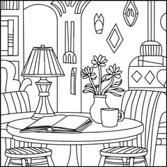 Bold and Easy Cozy & Cute Coloring Pages