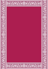 Tradition Mughal motif. Mughal hand drawn flower, Mughal wall painting, Embroidery seamless pattern with beautiful flowers.Handmade floral ornament on dark background.