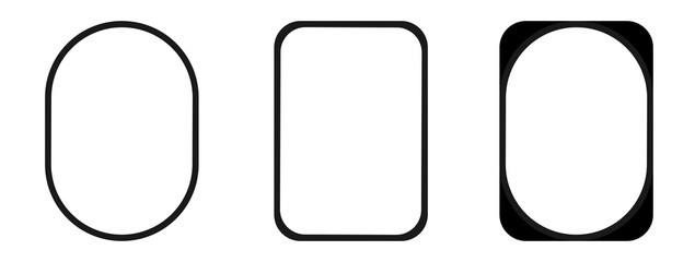 Mirror Black Icon 2D for websites