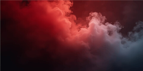 Dramatic red and black smoke clouds with fiery atmosphere and moody light effects