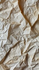 Vertical Crumpled Kraft Paper Texture with Shadows for Eco Friendly Design