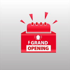 Grand Opening red flat sale business web banner for website banner design