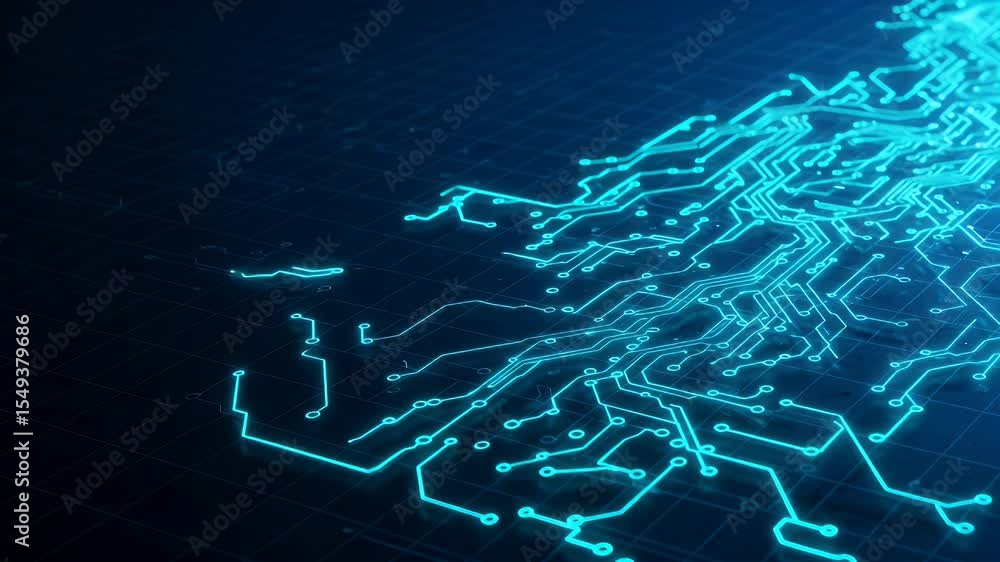 Poster abstract circuit board pattern