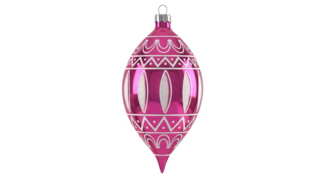Isolated Pink Christmas Ornament