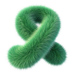 green infinity knot, isolated on transparent background 