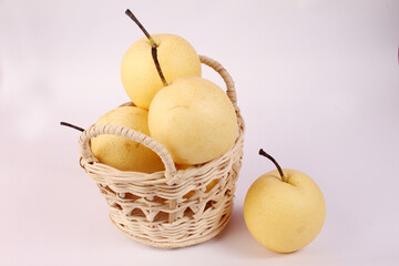 pears in a basket