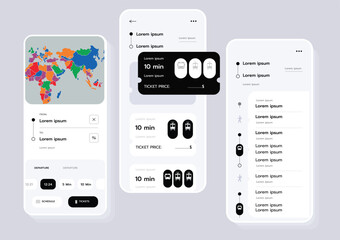 3D Vector illustration of flat style UI or UX design.