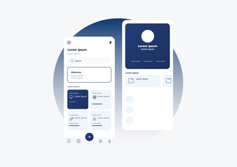 3D Vector illustration of flat style UI or UX design.