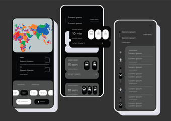 3D Vector illustration of flat style UI or UX design.