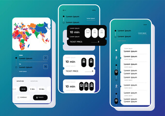 3D Vector illustration of flat style UI or UX design.