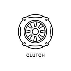 Line Art Illustration of a Car Clutch Disc car part