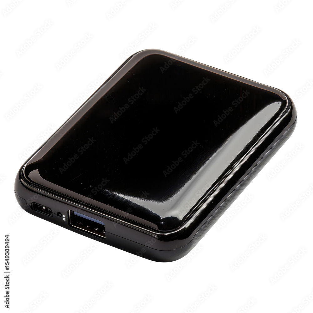Poster portable external hard drive sleek design glossy finish usb connection storage device technology acc
